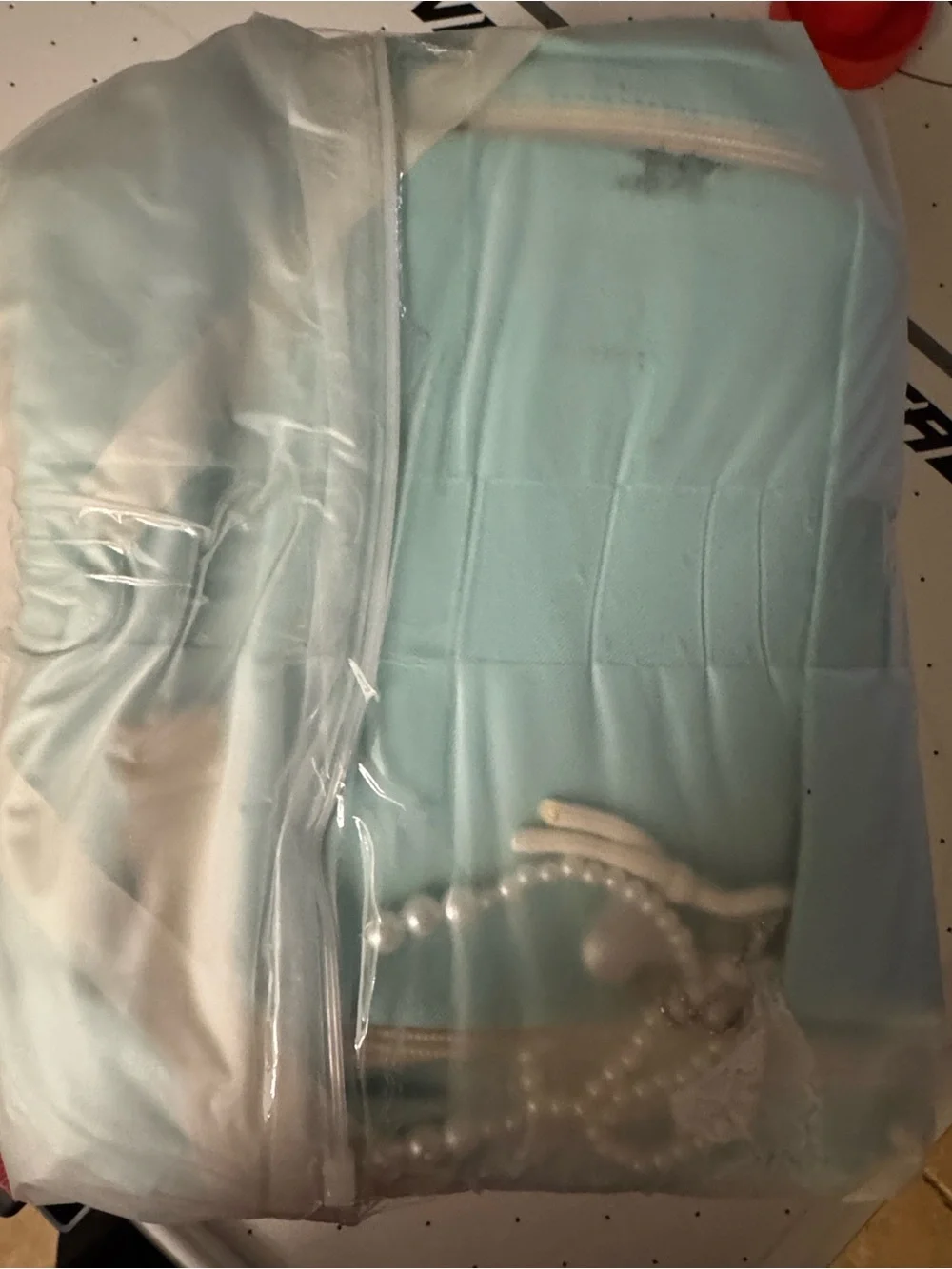 Brand New- Kids Light Blue Backpack Set with Bow Accent - Stylish School Bag